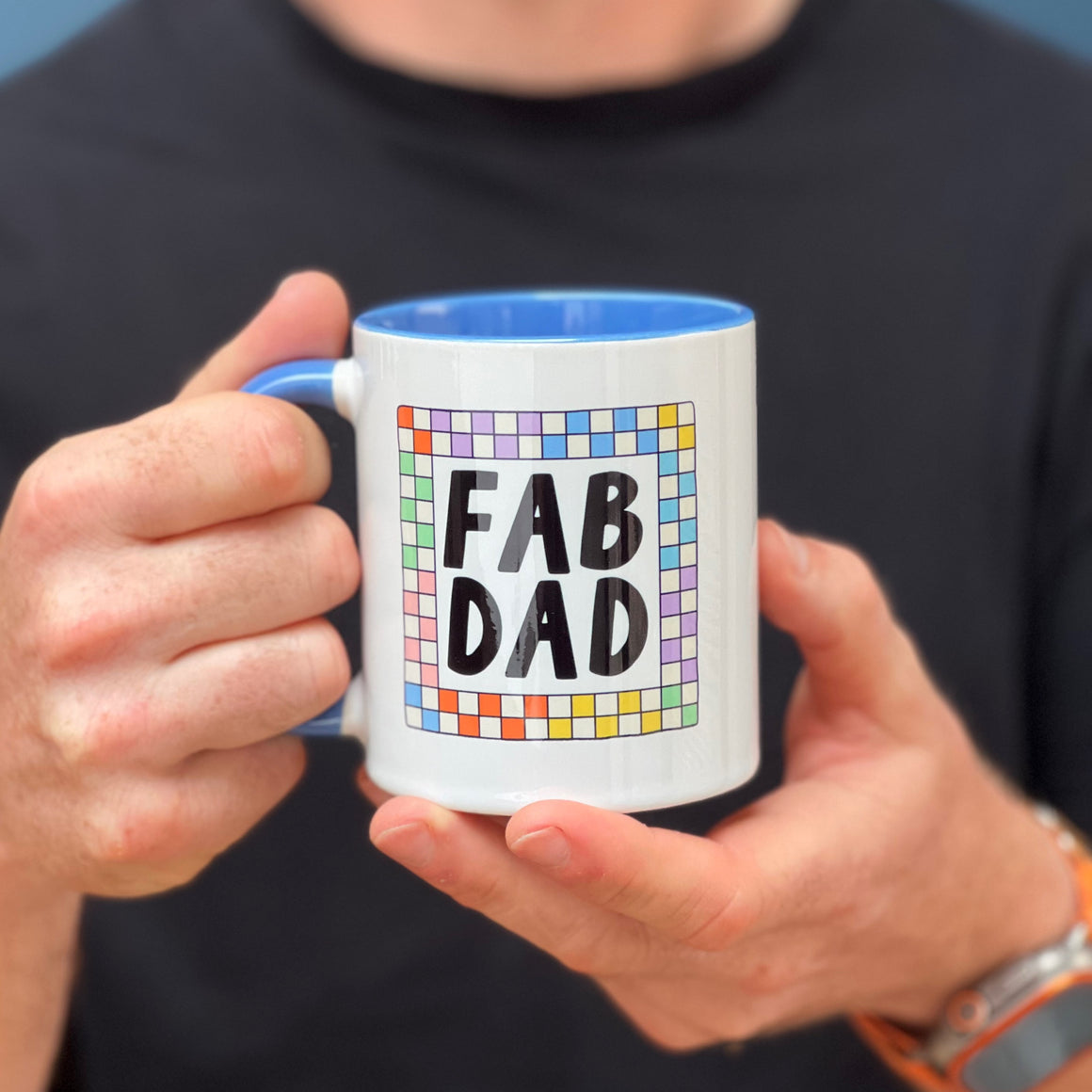 Bright Checkered Fab Dad Mug