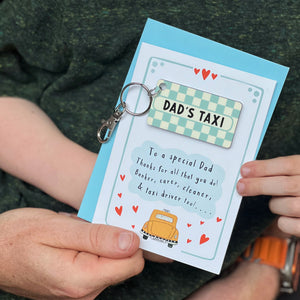 Father's Day Dads Taxi Card With Keyring
