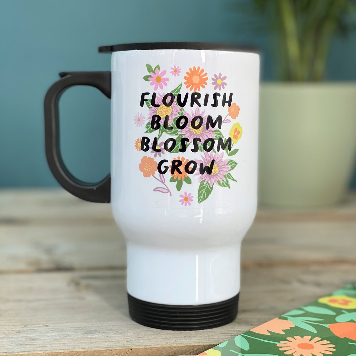 Empowering Flower Power Travel Mug