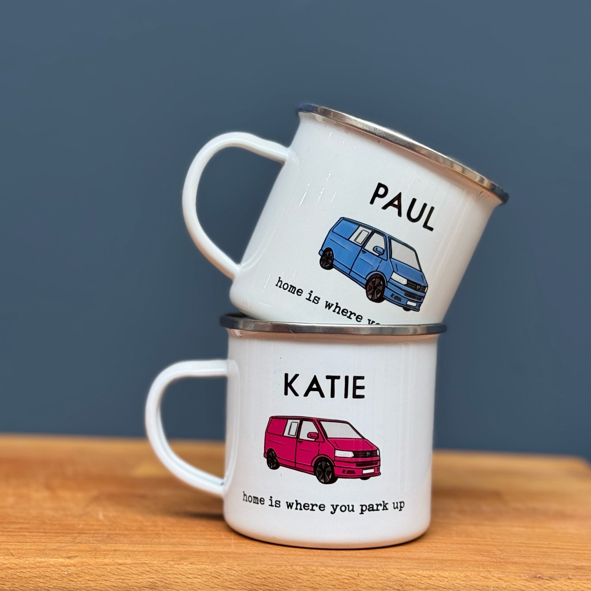 New Campervan Enamel Mug