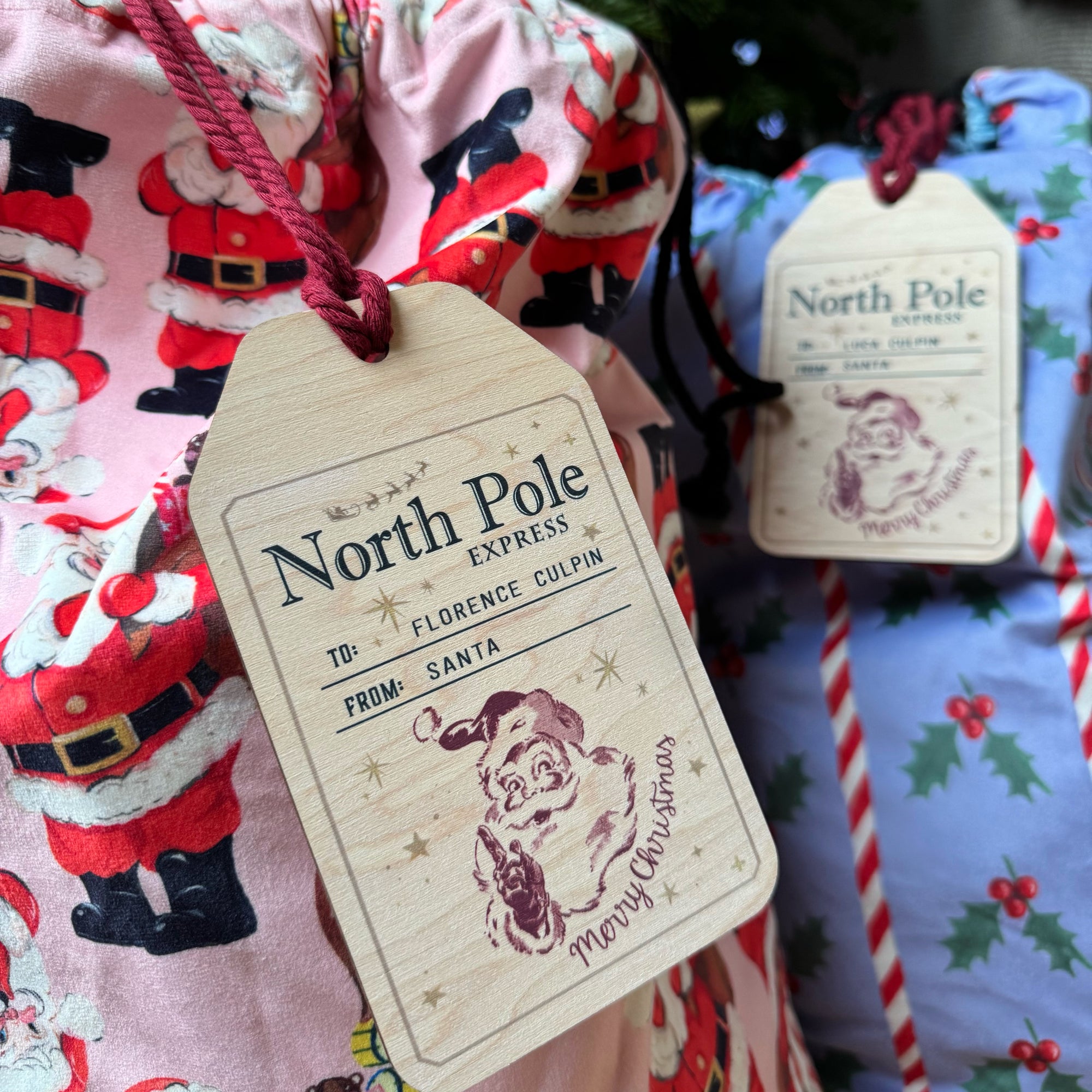 Christmas sack tags for kids