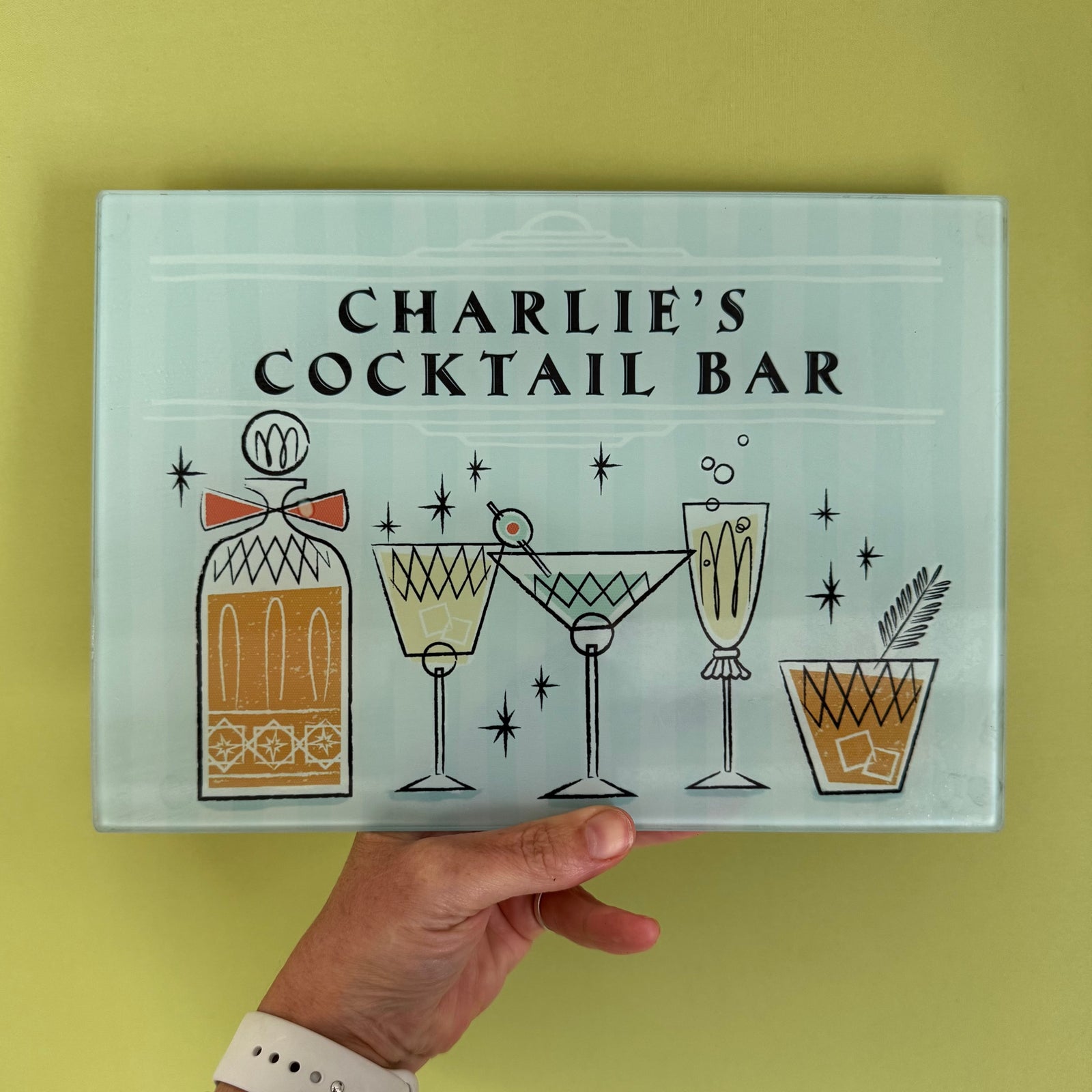 CHARLIE - Cocktail Bar Glass Chopping Board