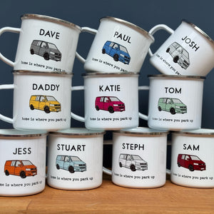 Transporter Campervan Enamel Mug