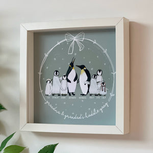 Penguin Family Portrait Print Square