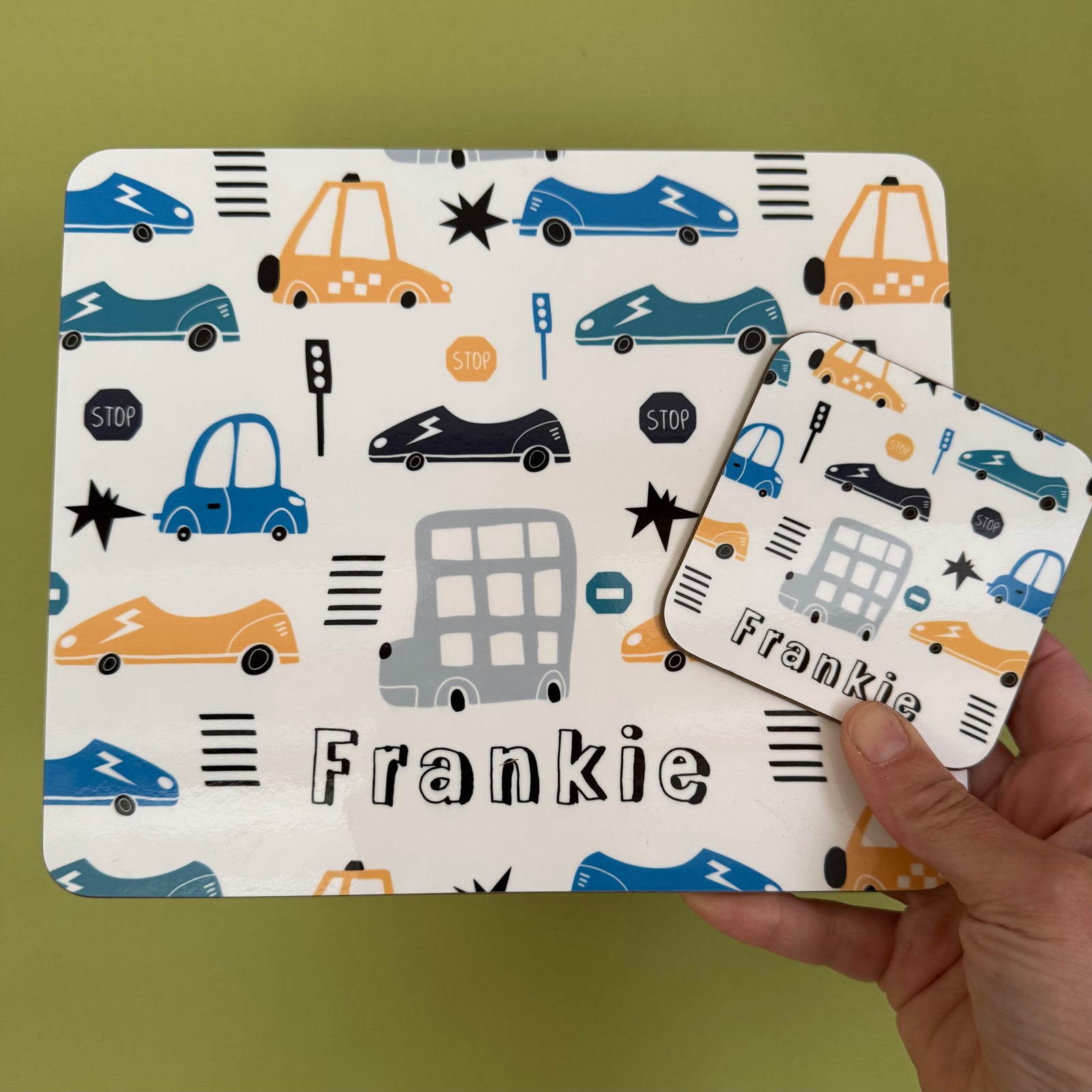 FRANKIE - Cars Placemat & matching coaster