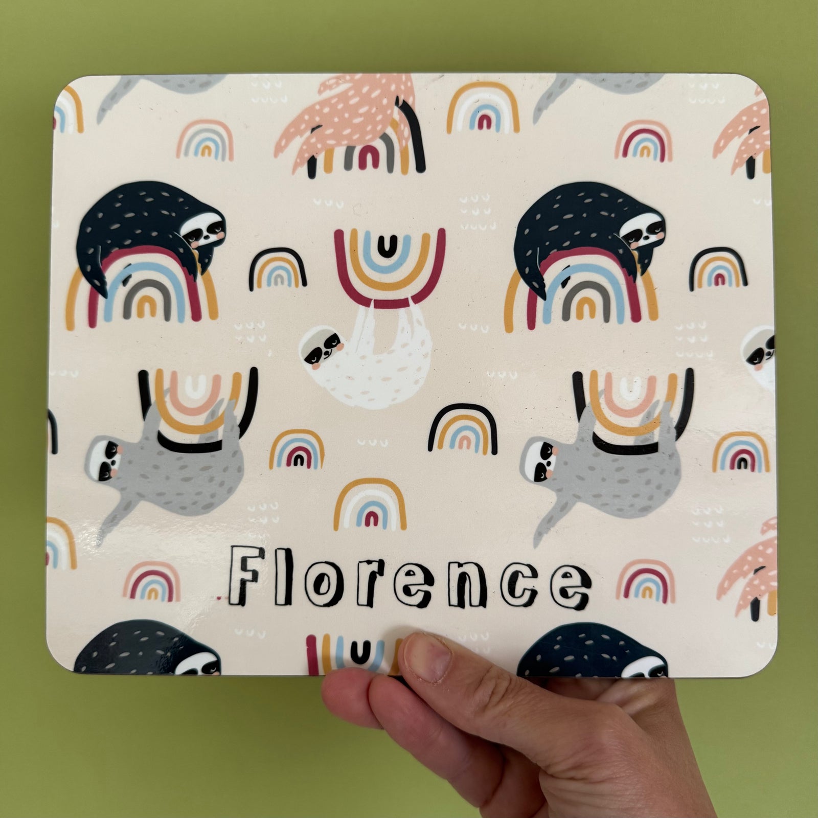 FLORENCE - Sloths & Rainbows placemat