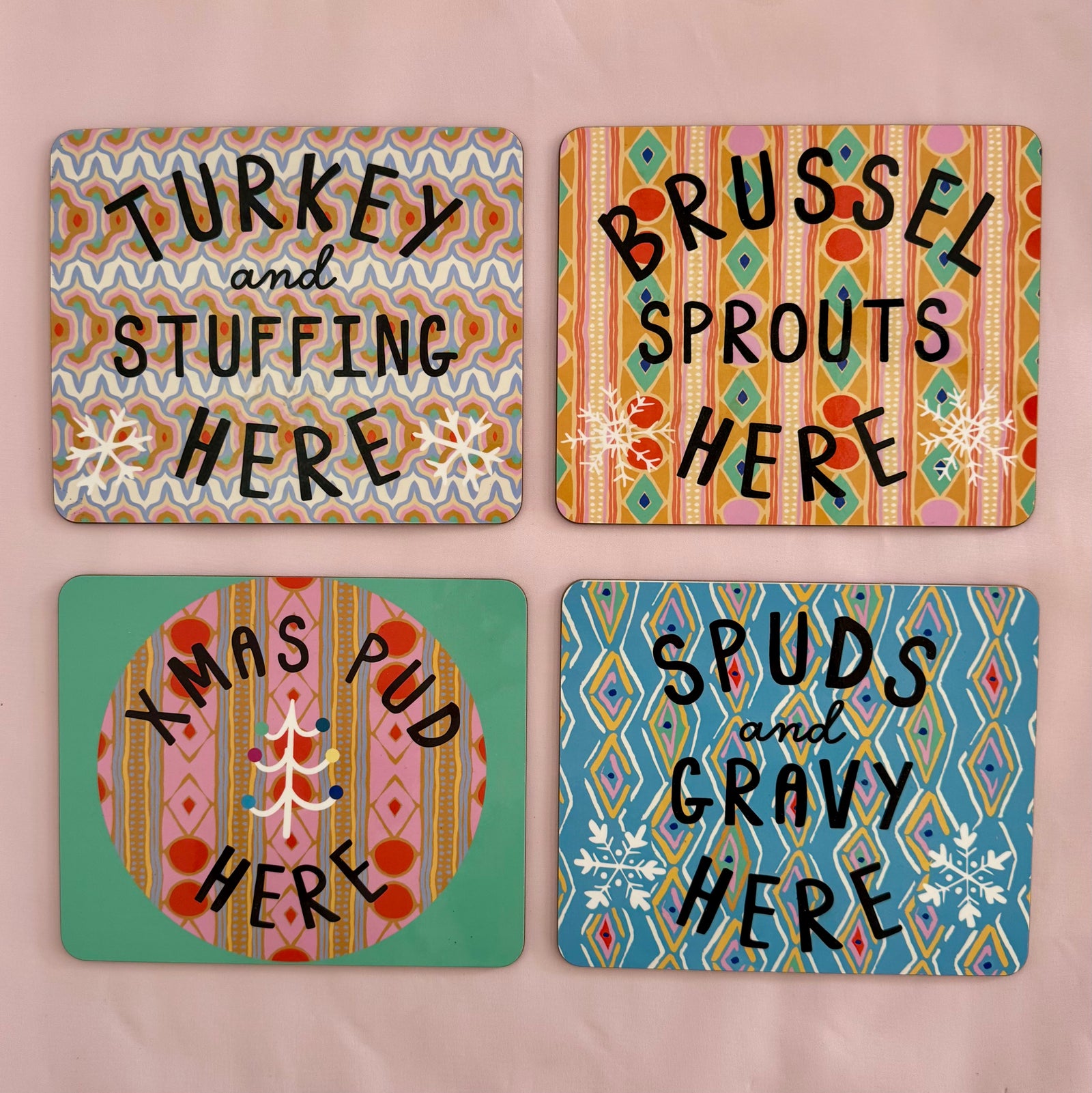 Set of 4 Christmas Placemats/centre pieces