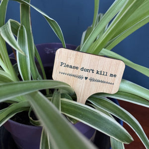 Funny House Plant Message Marker, Plant label, Mini Plant bamboo signs