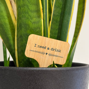 Funny House Plant Message Marker, Plant label, Mini Plant bamboo signs