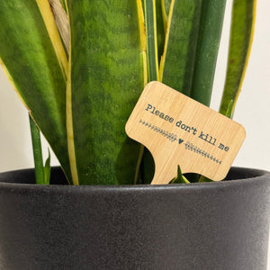 Funny House Plant Message Marker, Plant label, Mini Plant bamboo signs