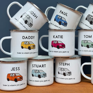 New Campervan Enamel Mug