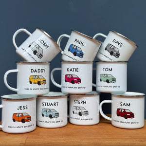 New Campervan Enamel Mug