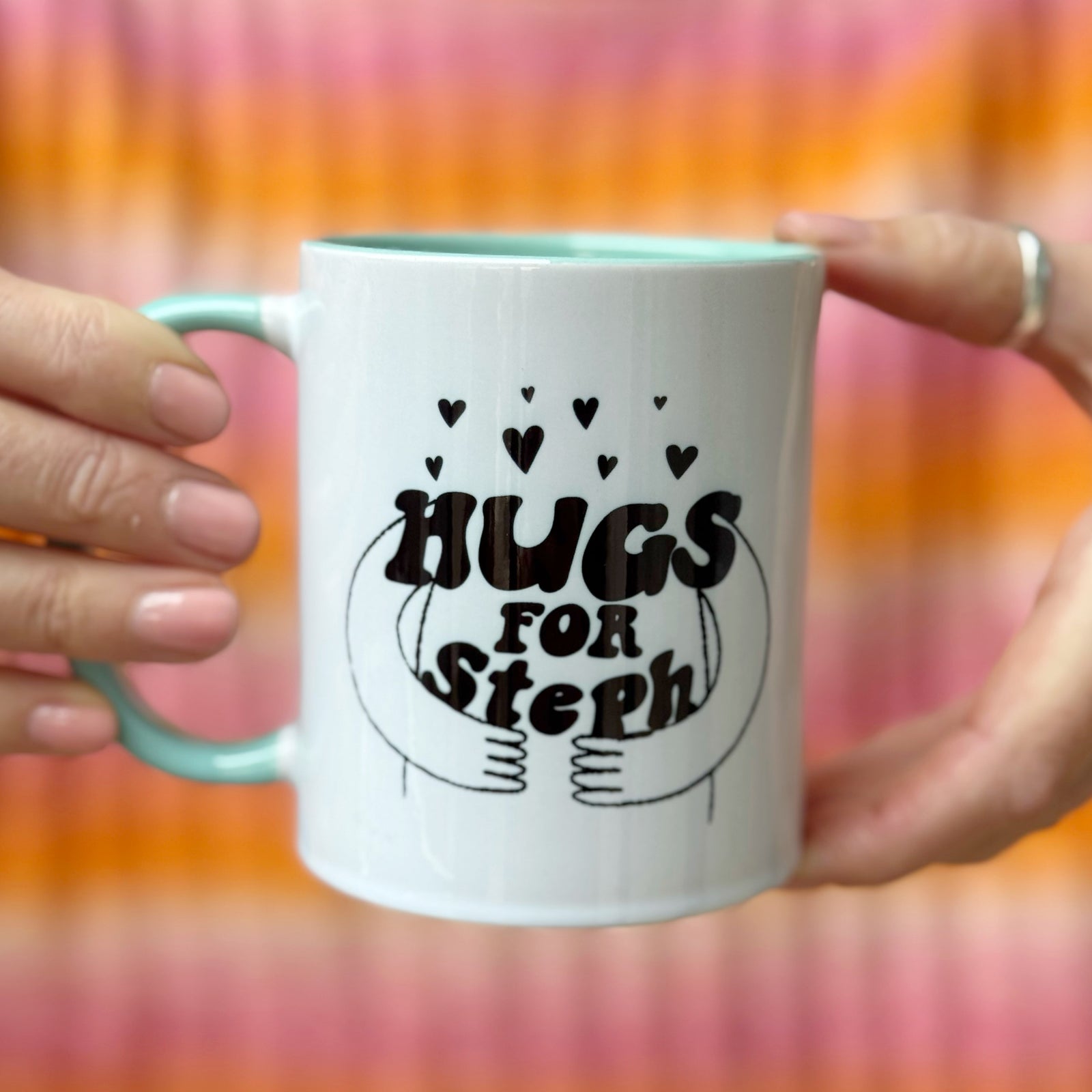 personalised hugs mug