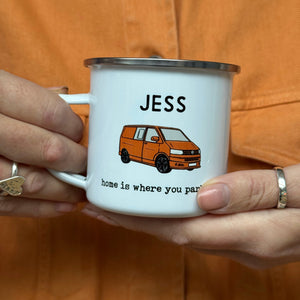 Transporter Campervan Enamel Mug