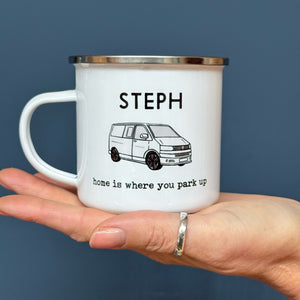 Transporter Campervan Enamel Mug