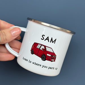 Transporter Campervan Enamel Mug