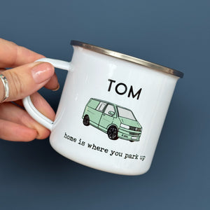 Transporter Campervan Enamel Mug