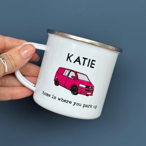 Transporter Campervan Enamel Mug