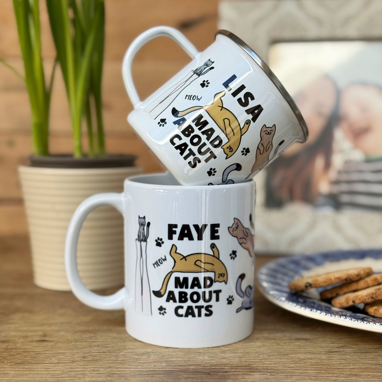 Dog Lover Enamel Mug With Illustrations Of Dogs