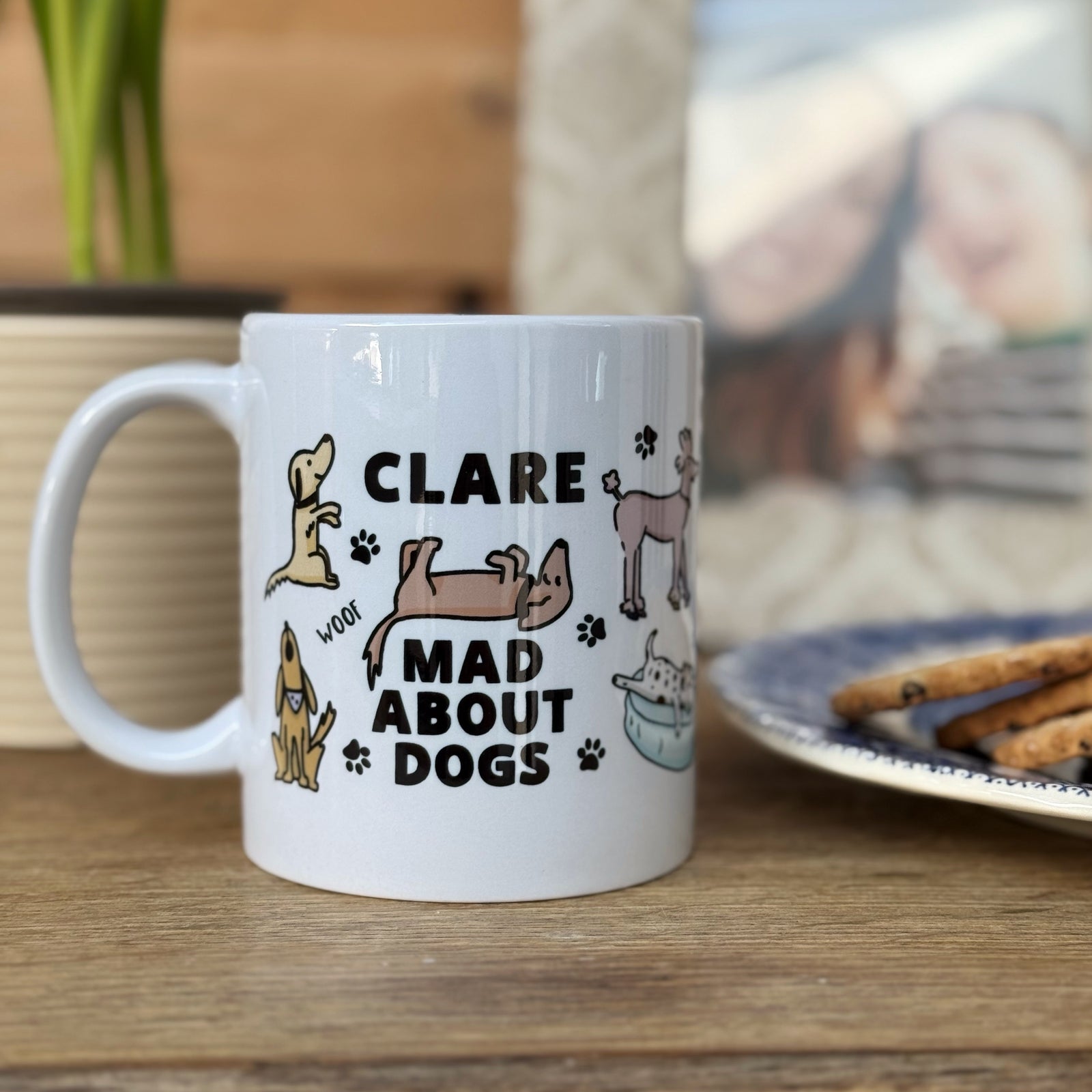 Dog Lover China Mug With Illustrations Of Dogs