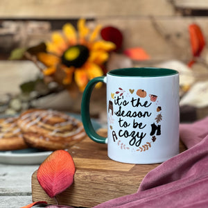 Thanksgiving gift, Personalised Thanksgiving / Fall / Autumn Mug, Fall Mug, Cup for Autumn, Fall Gifts, Season to be Cozy / Cosy