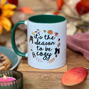 Thanksgiving gift, Personalised Thanksgiving / Fall / Autumn Mug, Fall Mug, Cup for Autumn, Fall Gifts, Season to be Cozy / Cosy