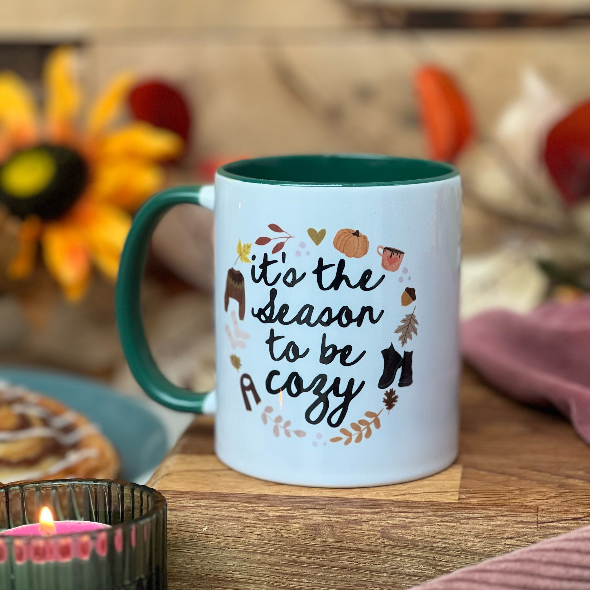 Thanksgiving gift, Personalised Thanksgiving / Fall / Autumn Mug, Fall Mug, Cup for Autumn, Fall Gifts, Season to be Cozy / Cosy