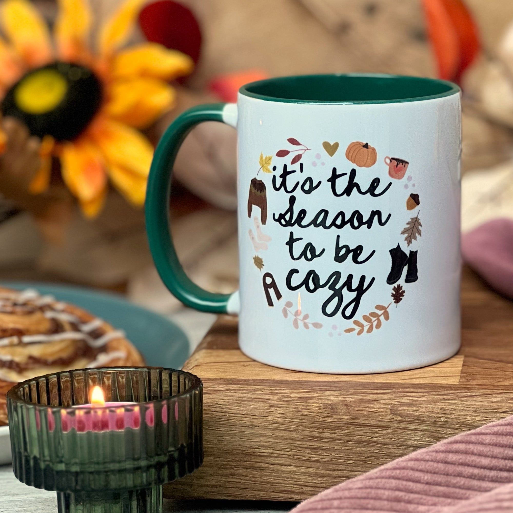 Thanksgiving gift, Personalised Thanksgiving / Fall / Autumn Mug, Fall Mug, Cup for Autumn, Fall Gifts, Season to be Cozy / Cosy