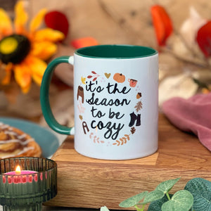 Thanksgiving gift, Personalised Thanksgiving / Fall / Autumn Mug, Fall Mug, Cup for Autumn, Fall Gifts, Season to be Cozy / Cosy