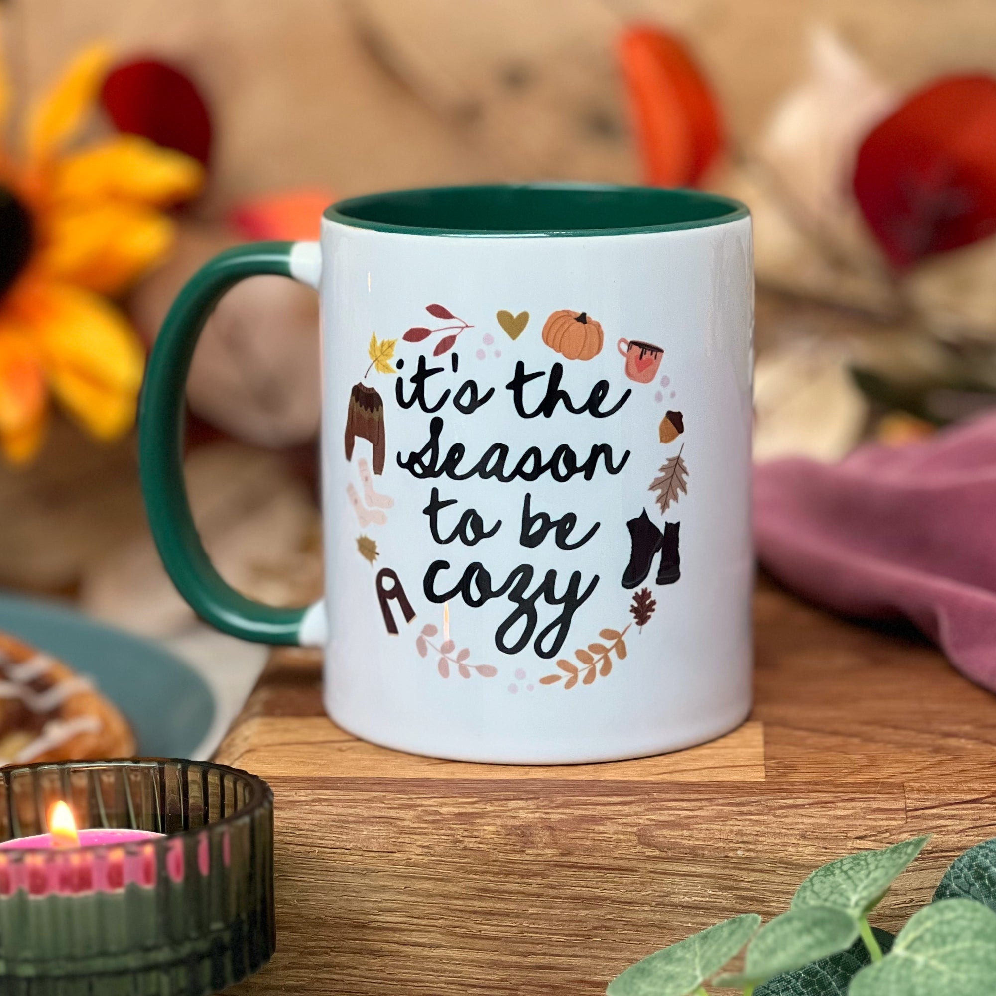 Thanksgiving gift, Personalised Thanksgiving / Fall / Autumn Mug, Fall Mug, Cup for Autumn, Fall Gifts, Season to be Cozy / Cosy