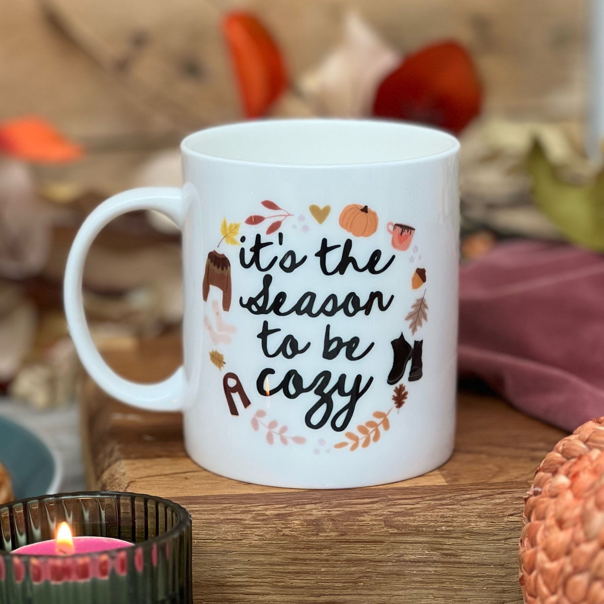 Luxury Thanksgiving / Fall / Autumn Bone China Mug