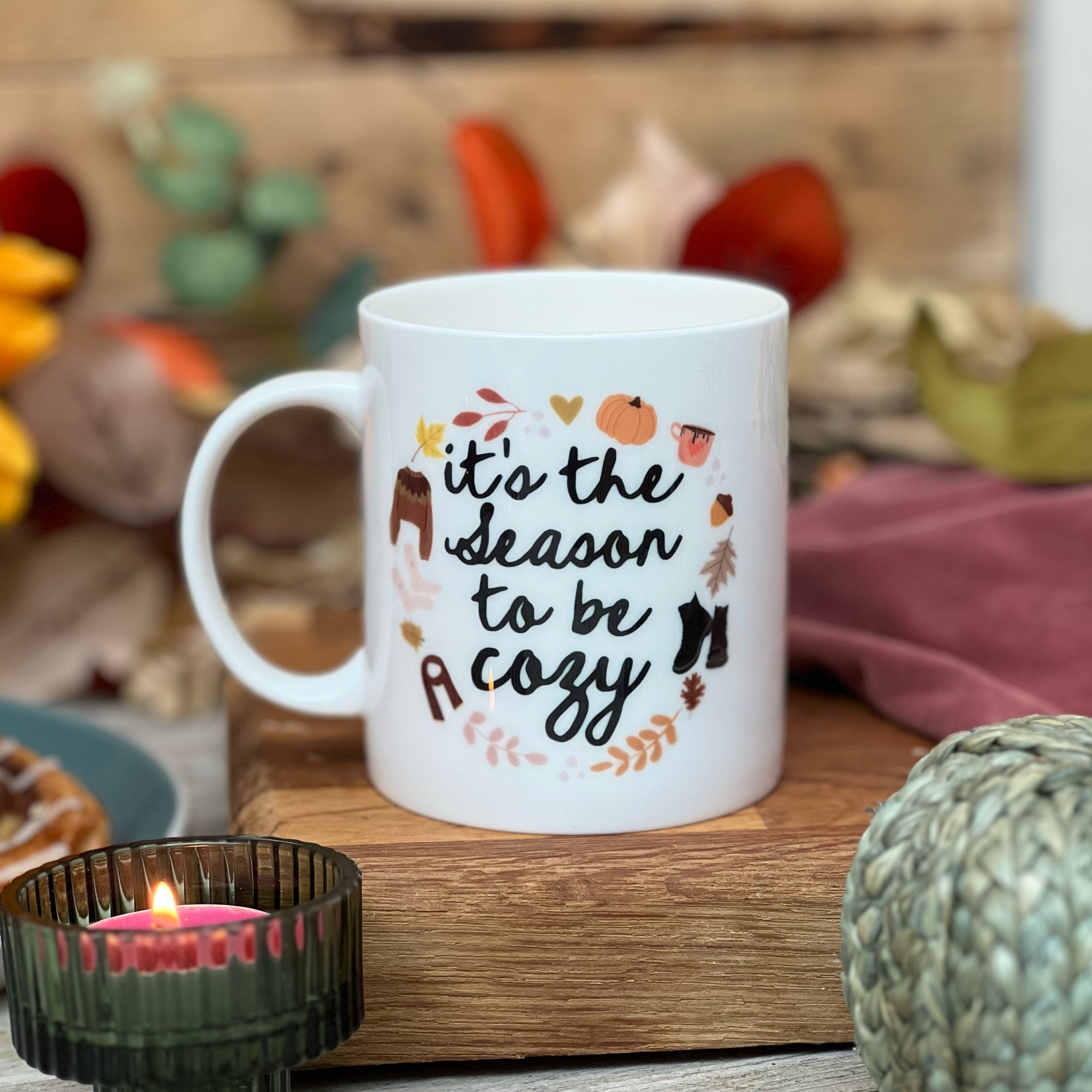 Luxury Thanksgiving / Fall / Autumn Bone China Mug