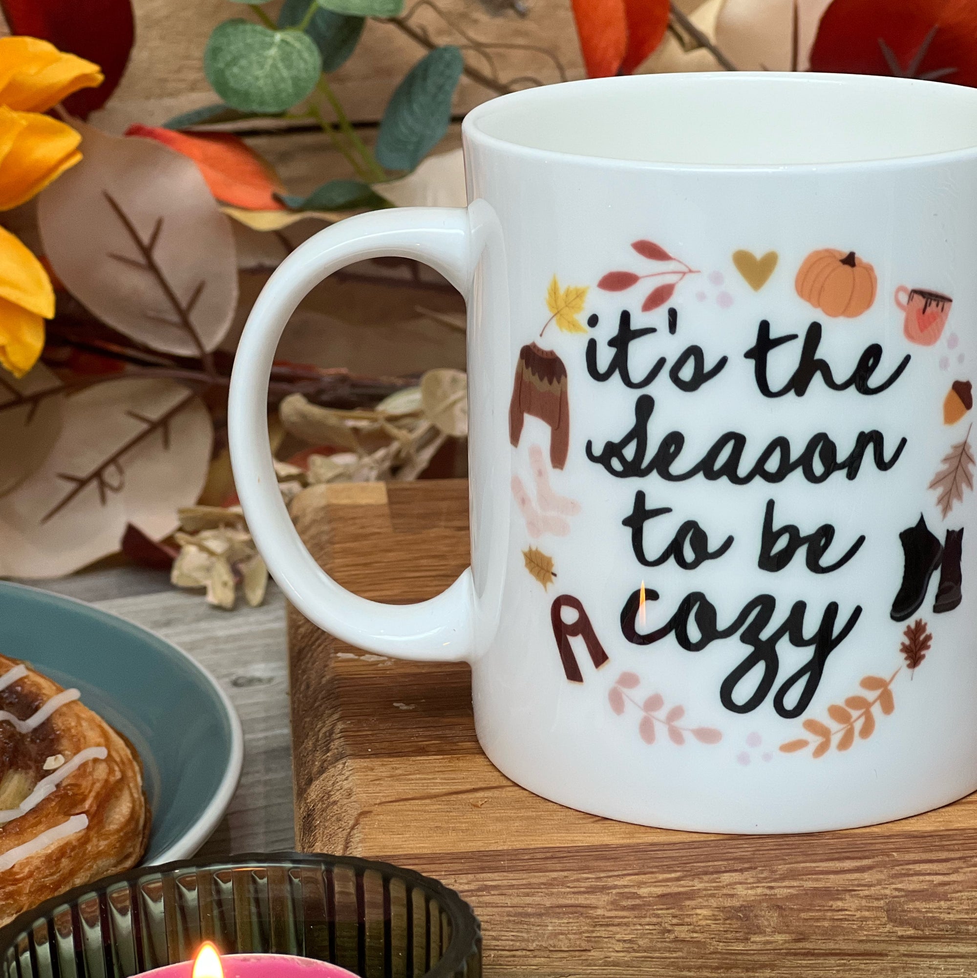 Luxury Thanksgiving / Fall / Autumn Bone China Mug