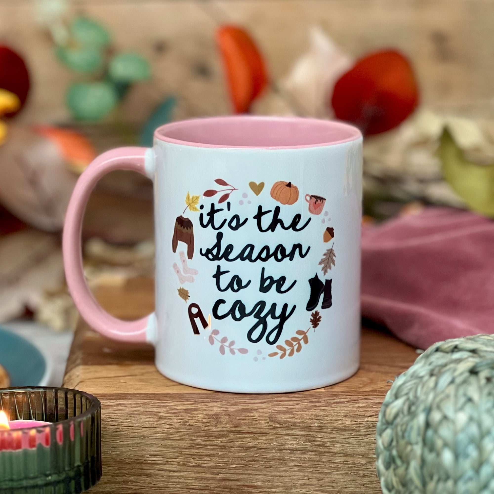 Thanksgiving gift, Personalised Thanksgiving / Fall / Autumn Mug, Fall Mug, Cup for Autumn, Fall Gifts, Season to be Cozy / Cosy