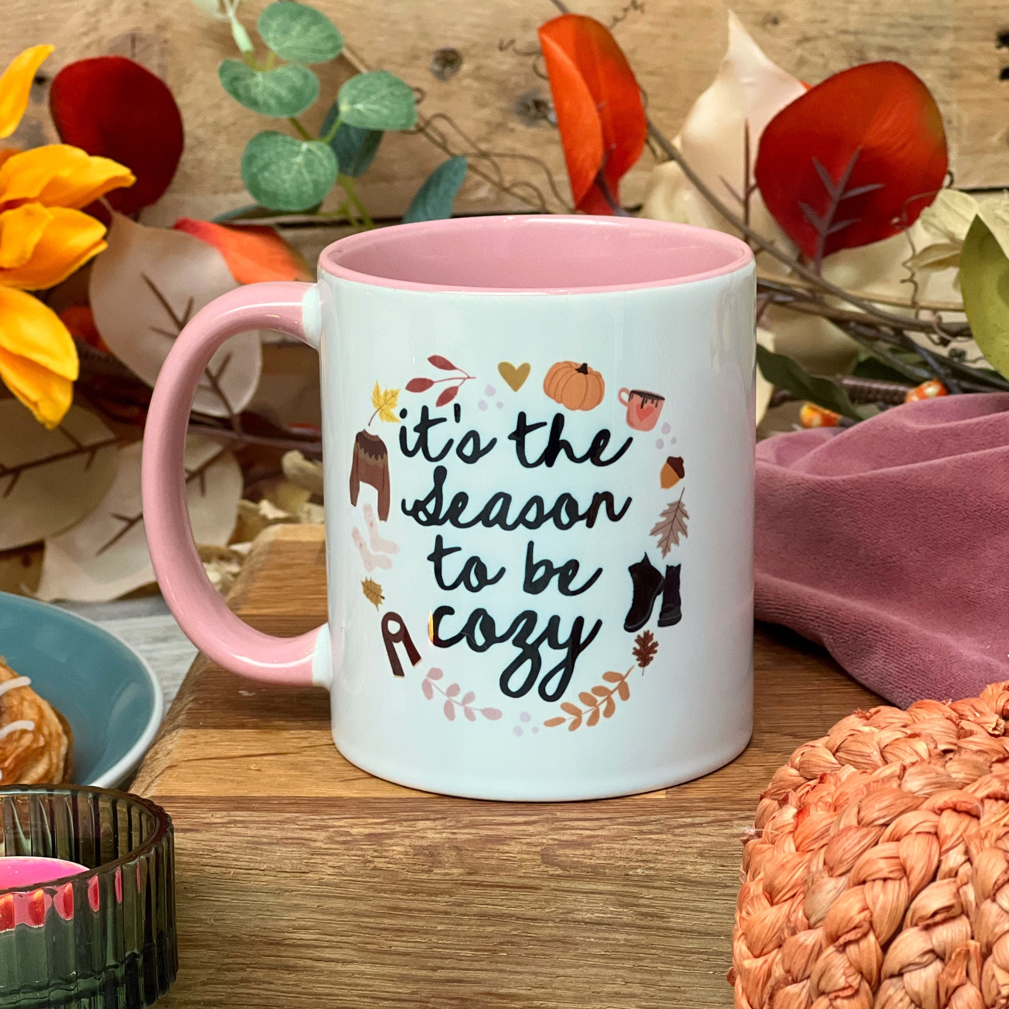 Thanksgiving gift, Personalised Thanksgiving / Fall / Autumn Mug, Fall Mug, Cup for Autumn, Fall Gifts, Season to be Cozy / Cosy