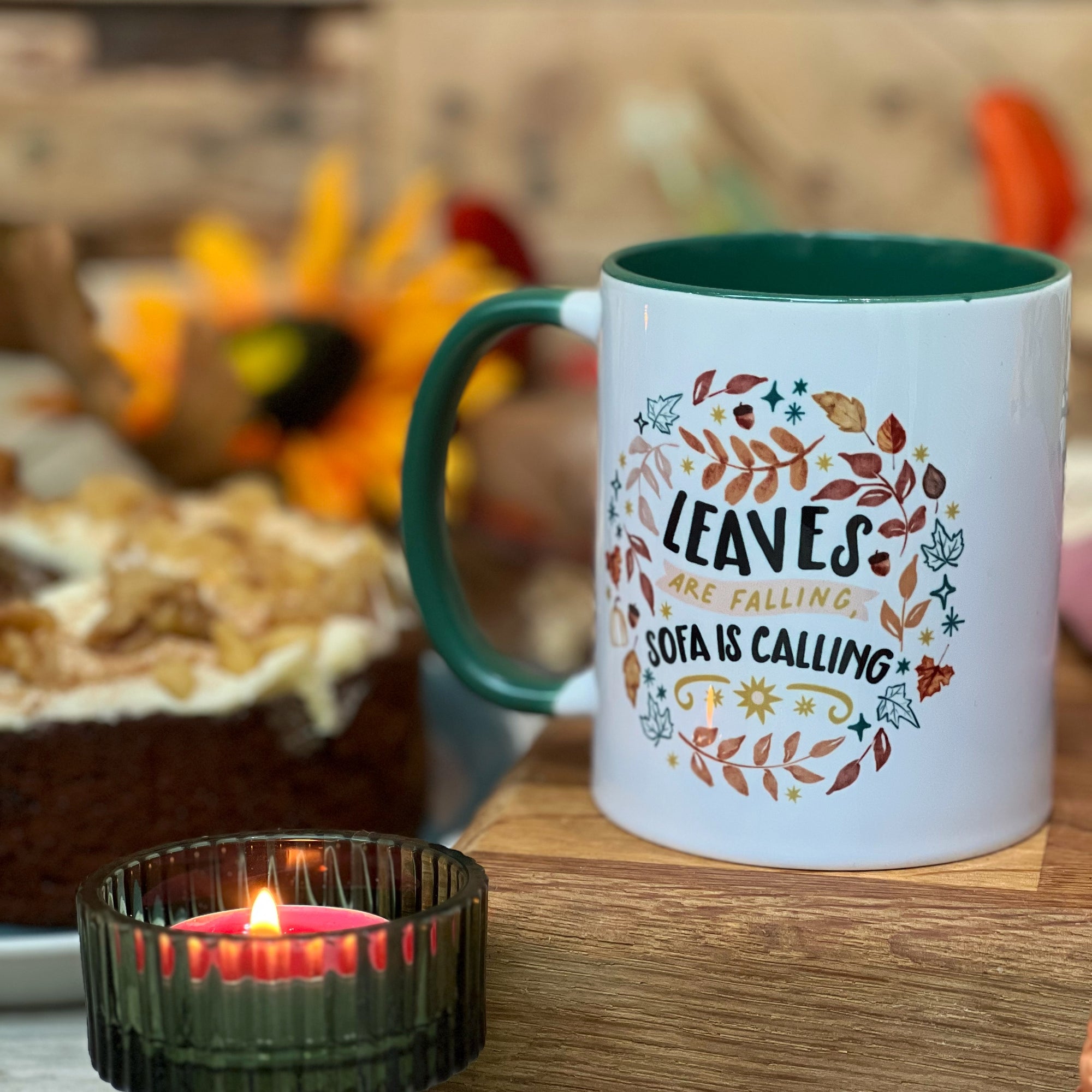 Leaves are Falling Couch/Sofa is Calling - Personalised Thanksgiving / Fall / Autumn Mug, Fall Mug, Cup for Autumn, Fall Gifts