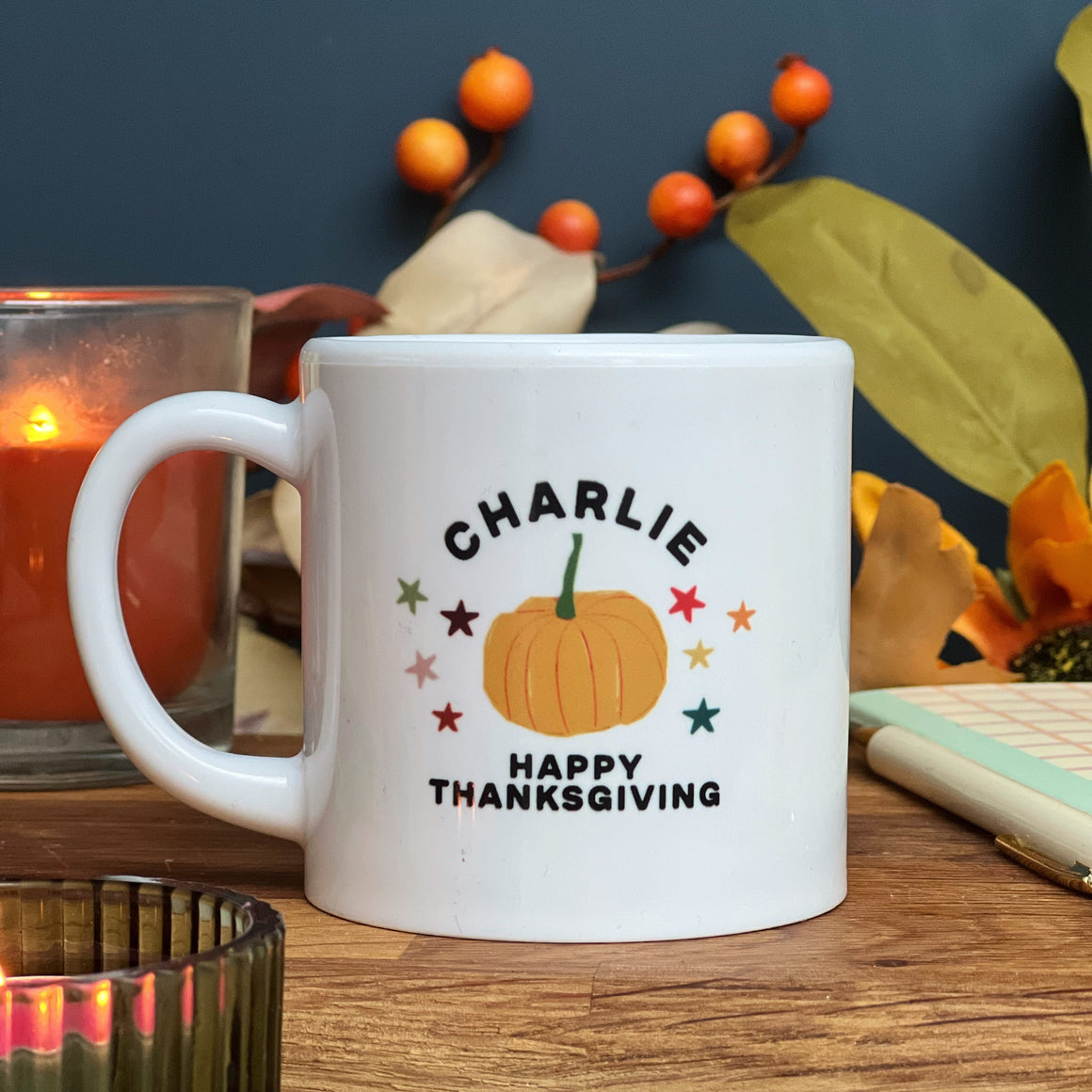 Plastic Kids 'Happy Thanksgiving' Cup - Toddler Cup - Mini plastic Children's Cup - 6oz Mini Children's Mug - My First Cup