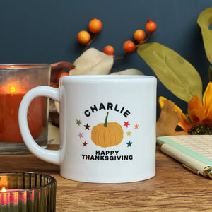 Plastic Kids 'Happy Thanksgiving' Cup - Toddler Cup - Mini plastic Children's Cup - 6oz Mini Children's Mug - My First Cup