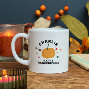 Plastic Kids 'Happy Thanksgiving' Cup - Toddler Cup - Mini plastic Children's Cup - 6oz Mini Children's Mug - My First Cup