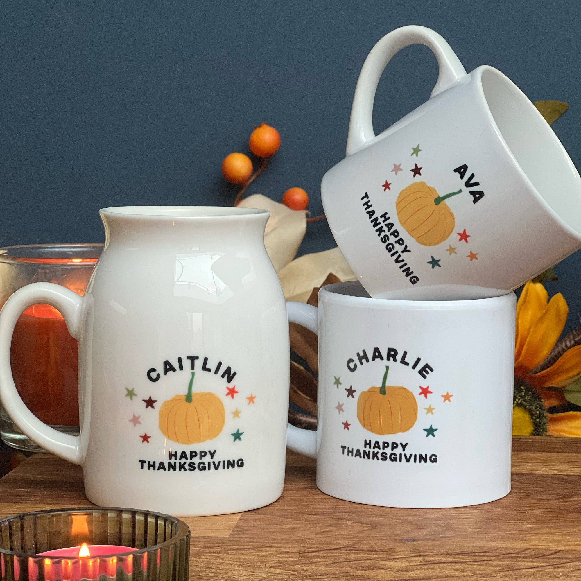 Luxury Bone China Thanksgiving Milk Mug - Pumpkin China Mug - Thanksgiving Gift - Hot Chocolate Mug - Kids Warm Milk Mug - Mug for Fall