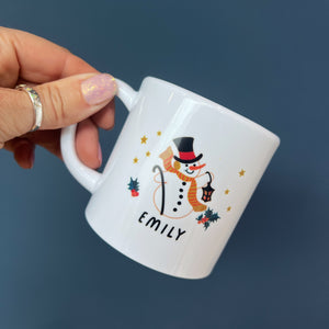 Retro Snowman Mini Plastic Cup