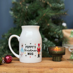 Christmas Bone China Milk Mug With Nutcrackers And Ballerinas