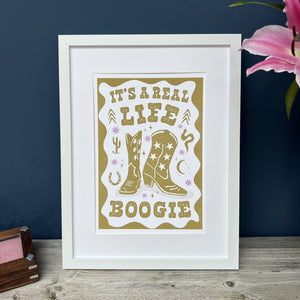 Western Cowgirl Print - It's a Real Life Boogie