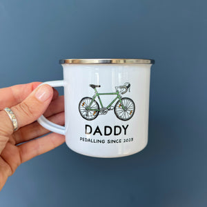 Bicycle Enamel Mug Racer Bike Style