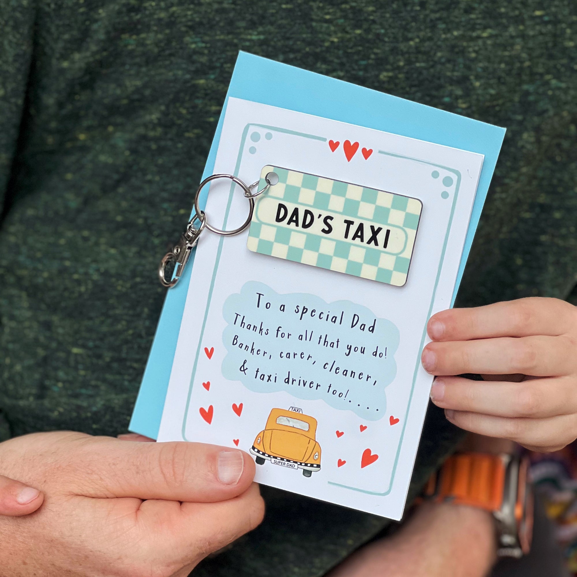 Father's Day Dads Taxi Card With Keyring