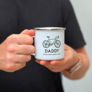 Bicycle Enamel Mug Racer Bike Style