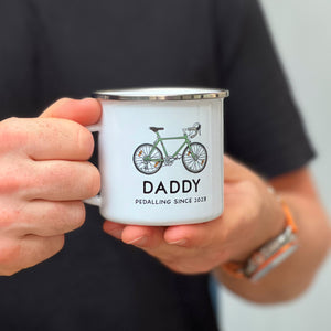 Bicycle Enamel Mug Racer Bike Style