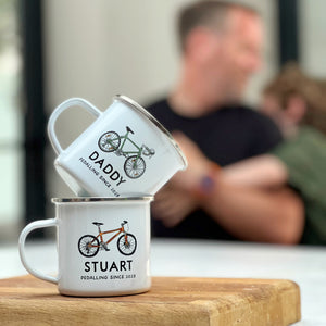 Bicycle Enamel Mug Racer Bike Style