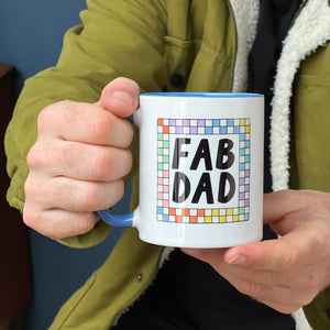 Bright Checkered Fab Dad Mug