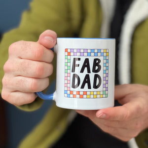 Bright Checkered Fab Dad Mug